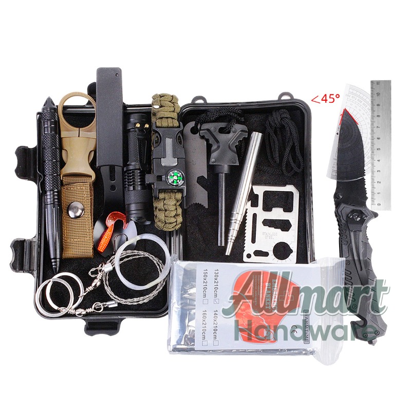 Outdoor Camping Tools - Multifunctionele draagbare EDC-overlevingsgereedschapskist, noodapparatuur voor buiten