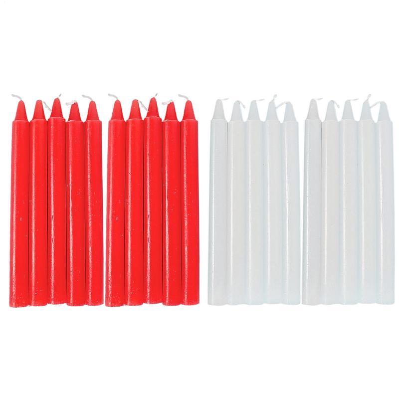 Glow Sticks Survival - Taper Kaarsen 10X Natuurlijke Wax Ongeparfumeerde