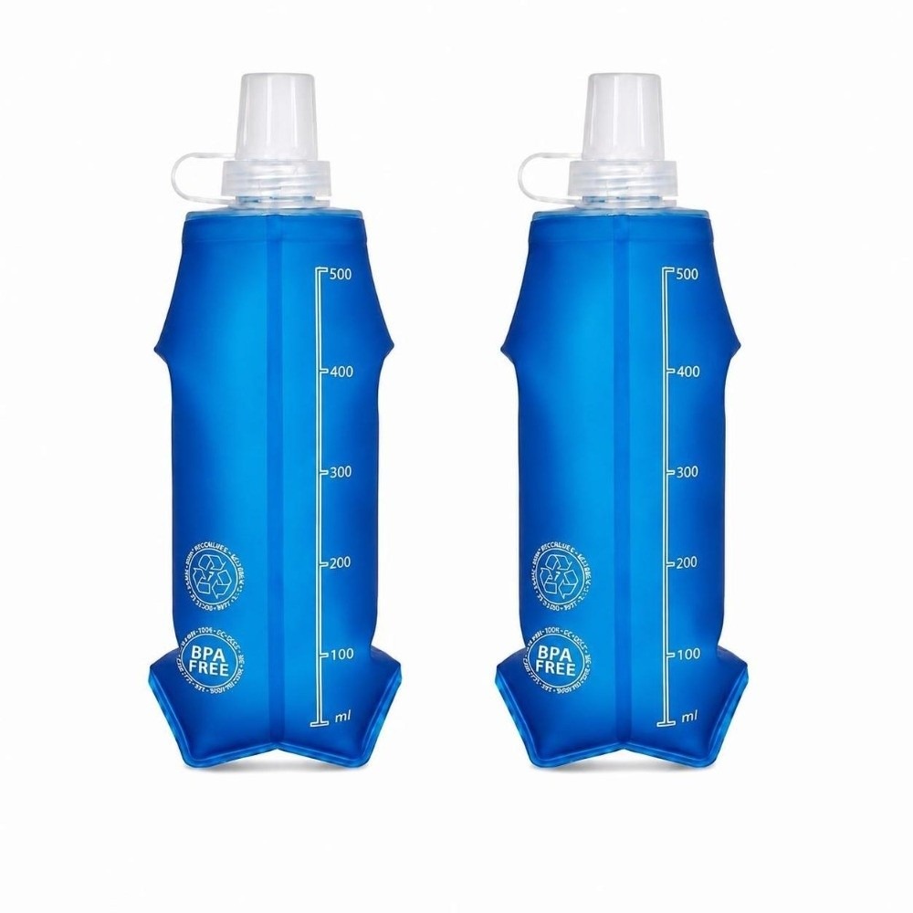 Collapsible Water Bottle - 2-pack handige, opvouwbare, zachte waterflessen van