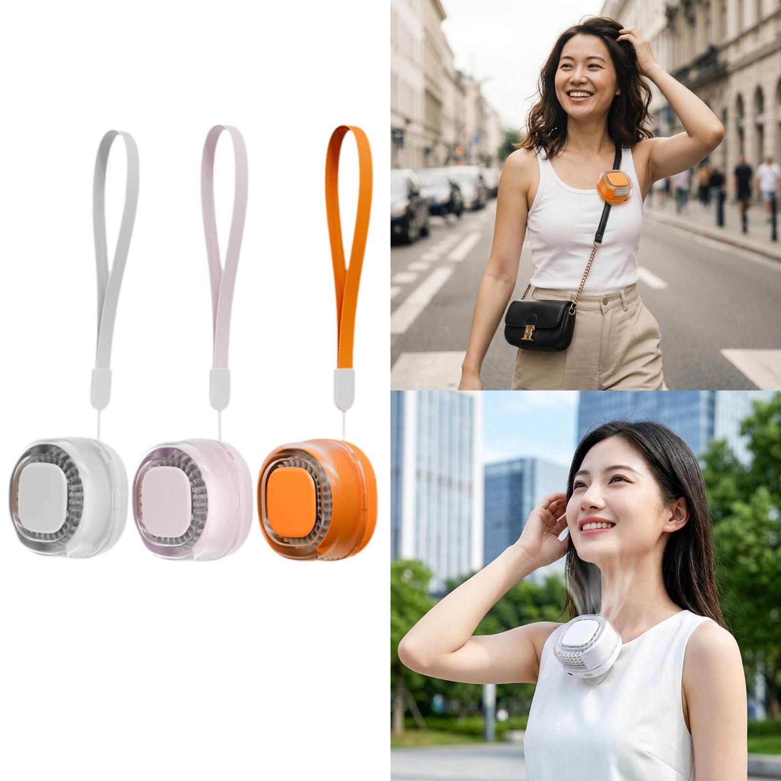 Outdoor Camping Fan - Draagbare handsfree tailleventilator Oplaadbare mini-clip-luchtblazer Draagbare