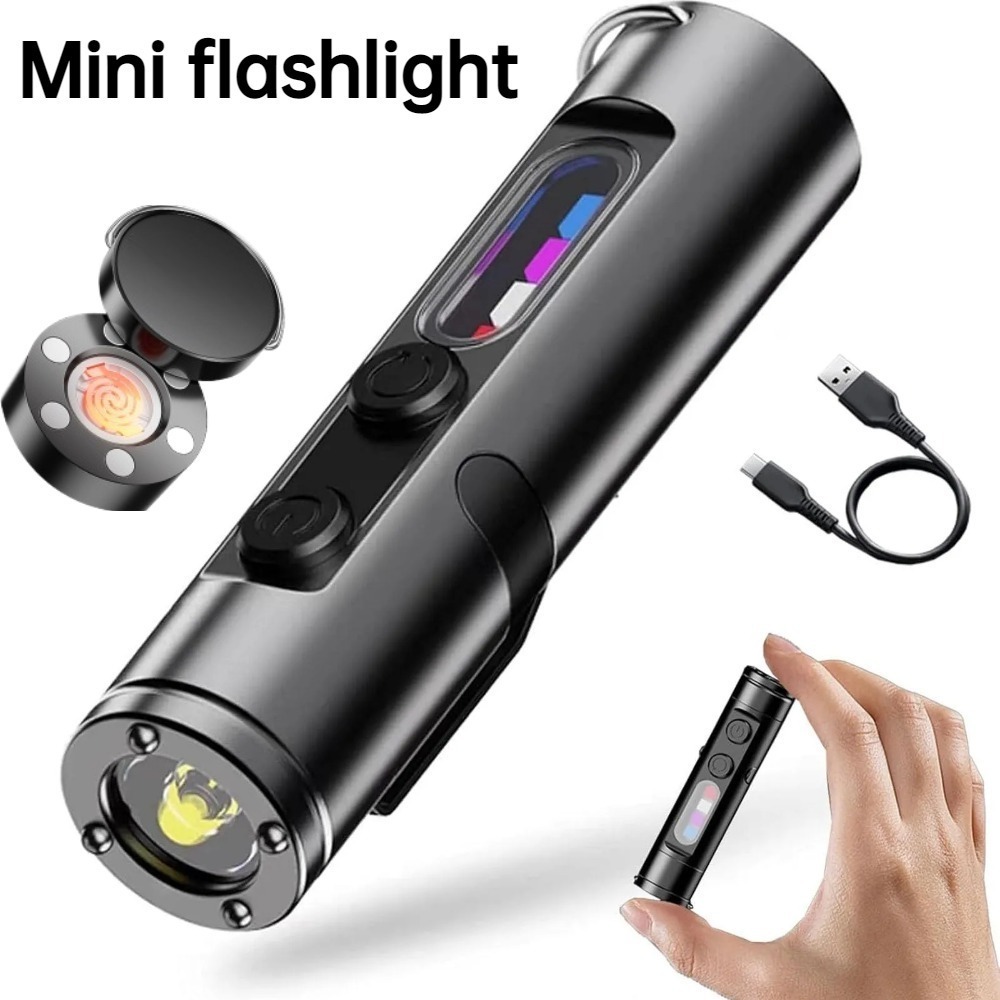 Outdoor Camping Lamp - Mini-buitenzaklamp Type C Oplaadbare LED-magneetlamp met