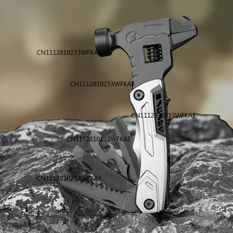 Outdoor Camping Tools - Multifunctionele outdoor-sleutelhamer-tang-gereedschapscombinatie, opvouwbare mes-tang, camping, draagbaar,