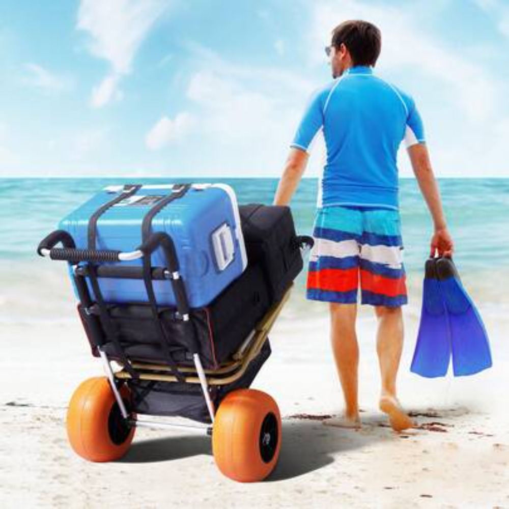 Outdoor Camping Decke - Strandkar met opklapbare wielen, 12 inch