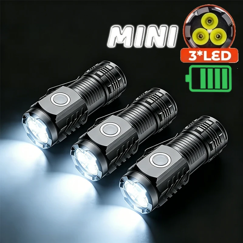 Outdoor Camping Light Portable - Draagbare Mini 3 LED-handzaklamp Krachtige zaklamp