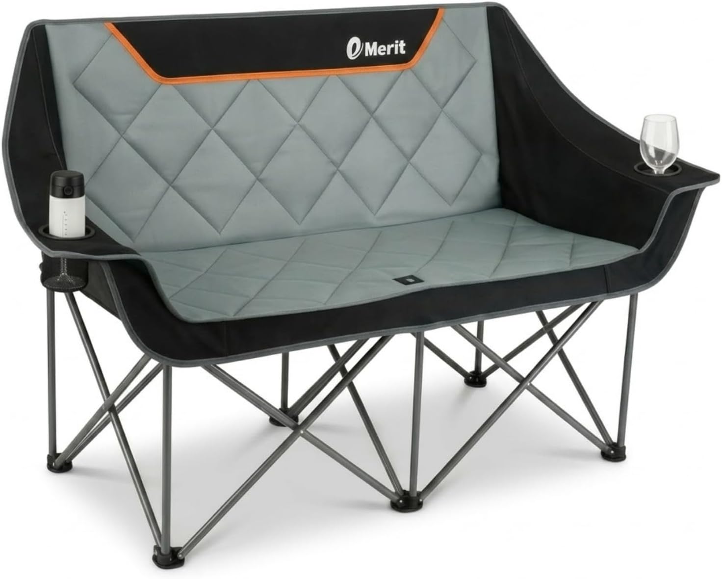 Camping Quad - Zwaarbelastbare 650LB Opvouwbare Camping Loveseat, extra