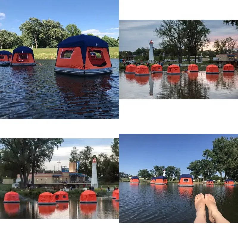 Outdoor Camping Rental - Hete Aanbieding: Verhuurbaar Buiten-Camping Waterdrijvend Vlot