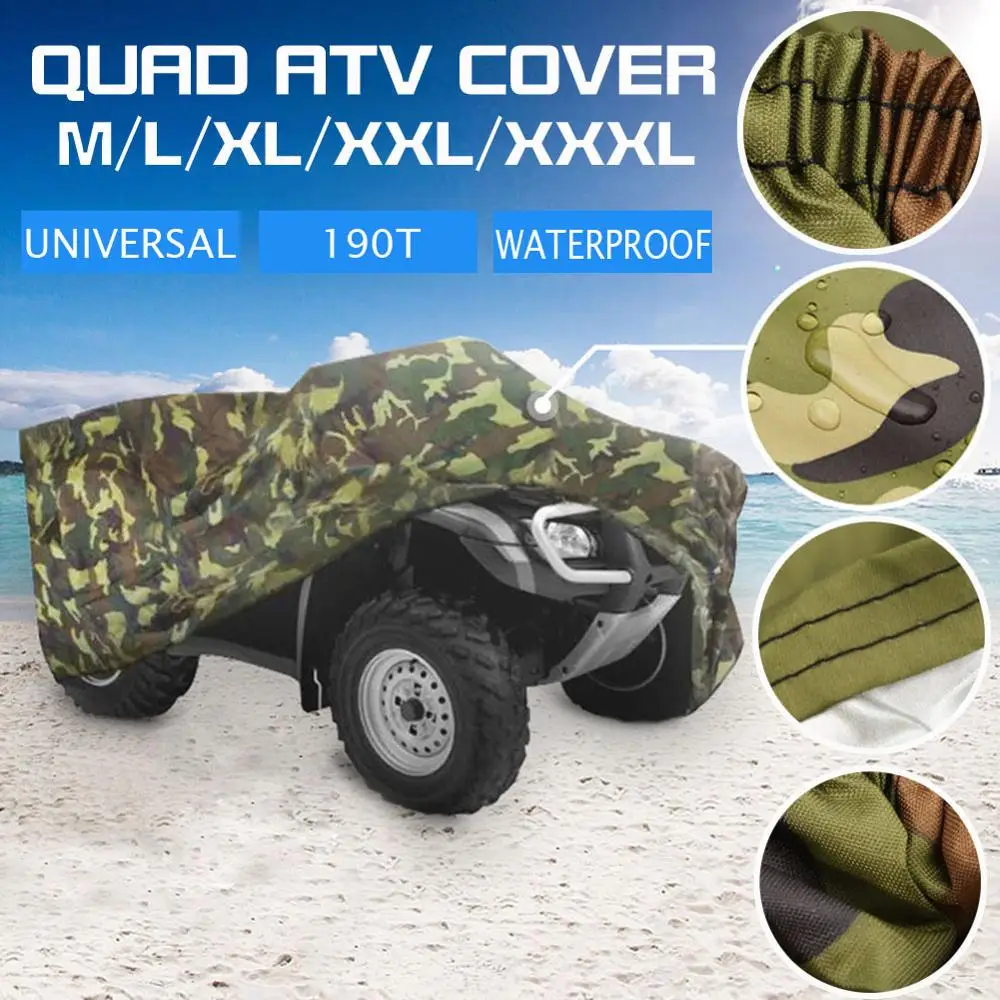 Camping Quad - Waterdichte motorhoes 190T camouflage waterdichte motorhoes
