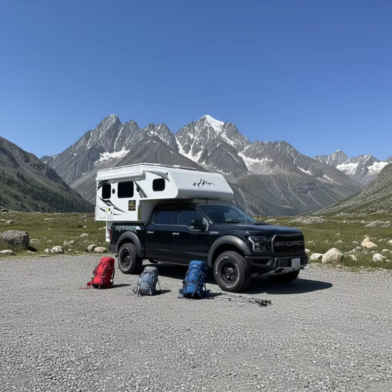 Camping Quad - Inklapbare 4x4 quad-seater pick-up camper met