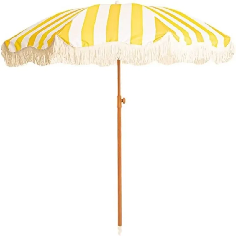 Outdoor Camping Events 2026 - 2026 2-meter gele gestreepte parasol met