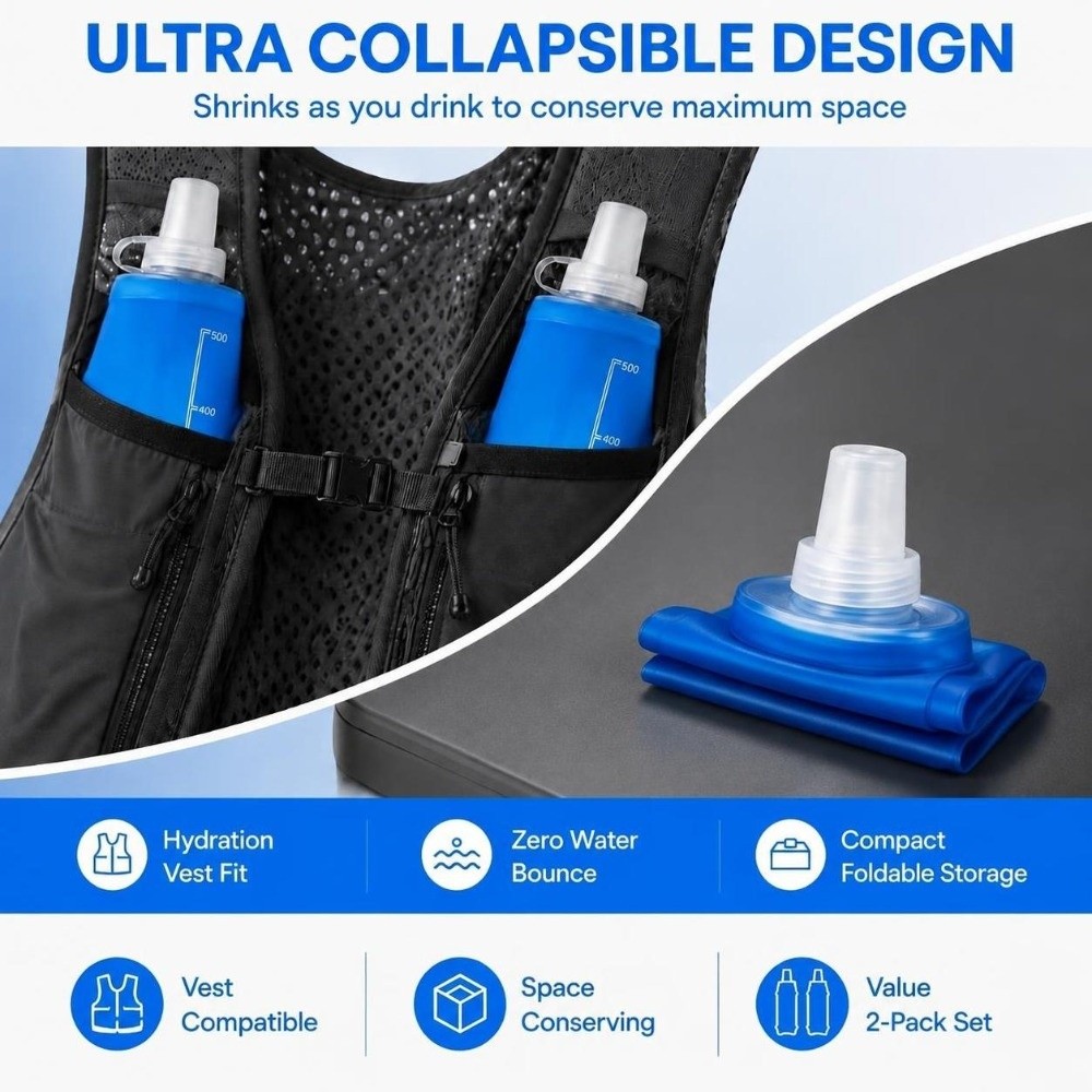 2-pack handige, opvouwbare, za - Collapsible Water Bottle recensie en prijs