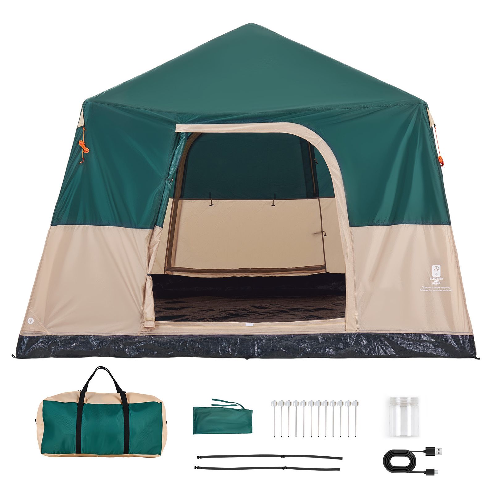 Campingtent, opblaasbare cabin - Outdoor Camping On Youtube recensie en prijs