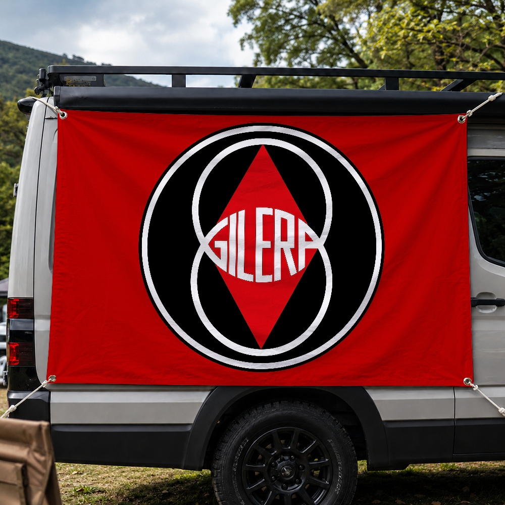 G-Gilera Moto merk buitenvlag  - Camping Quad recensie en prijs