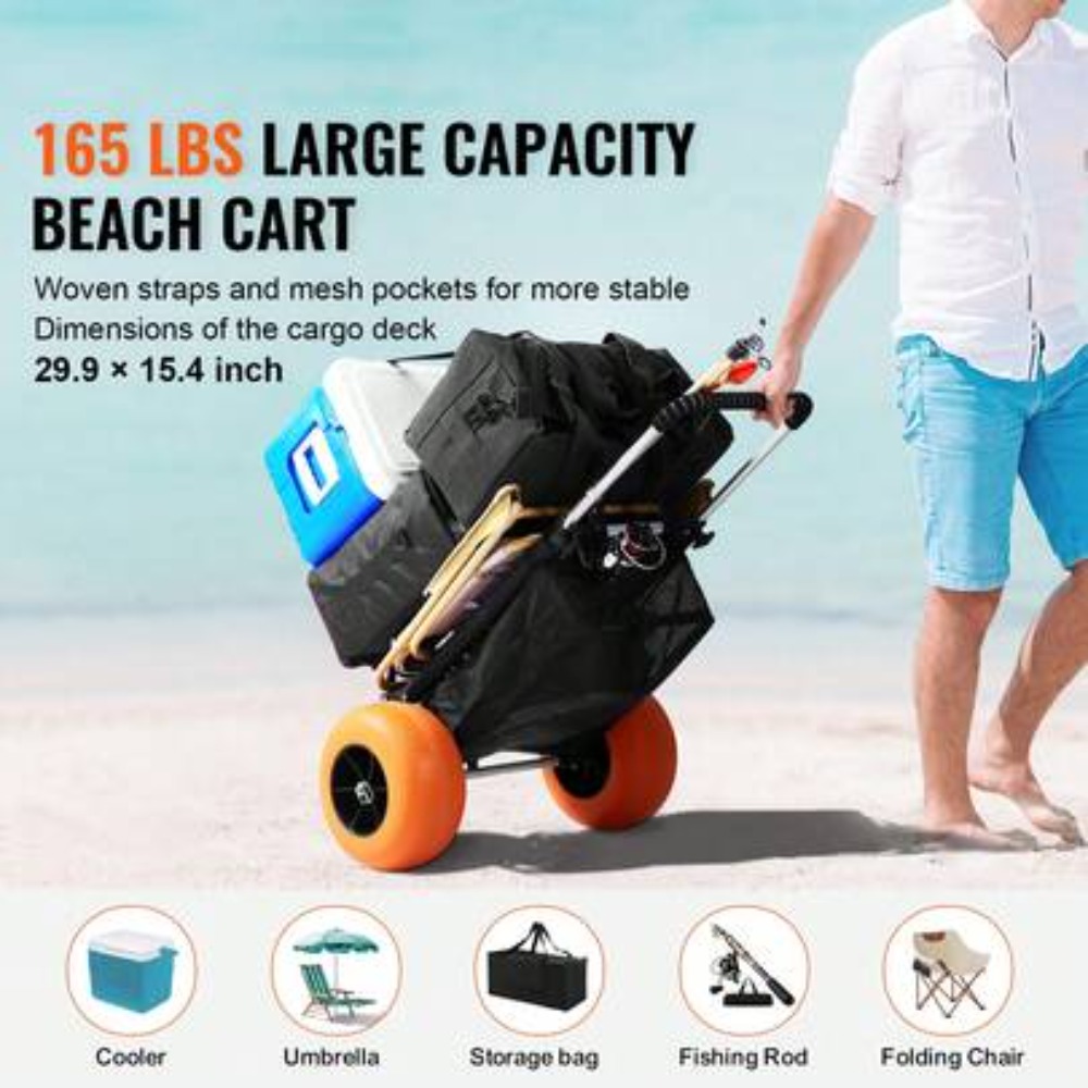 Strandkar met opklapbare wiele - Outdoor Camping Decke recensie en prijs