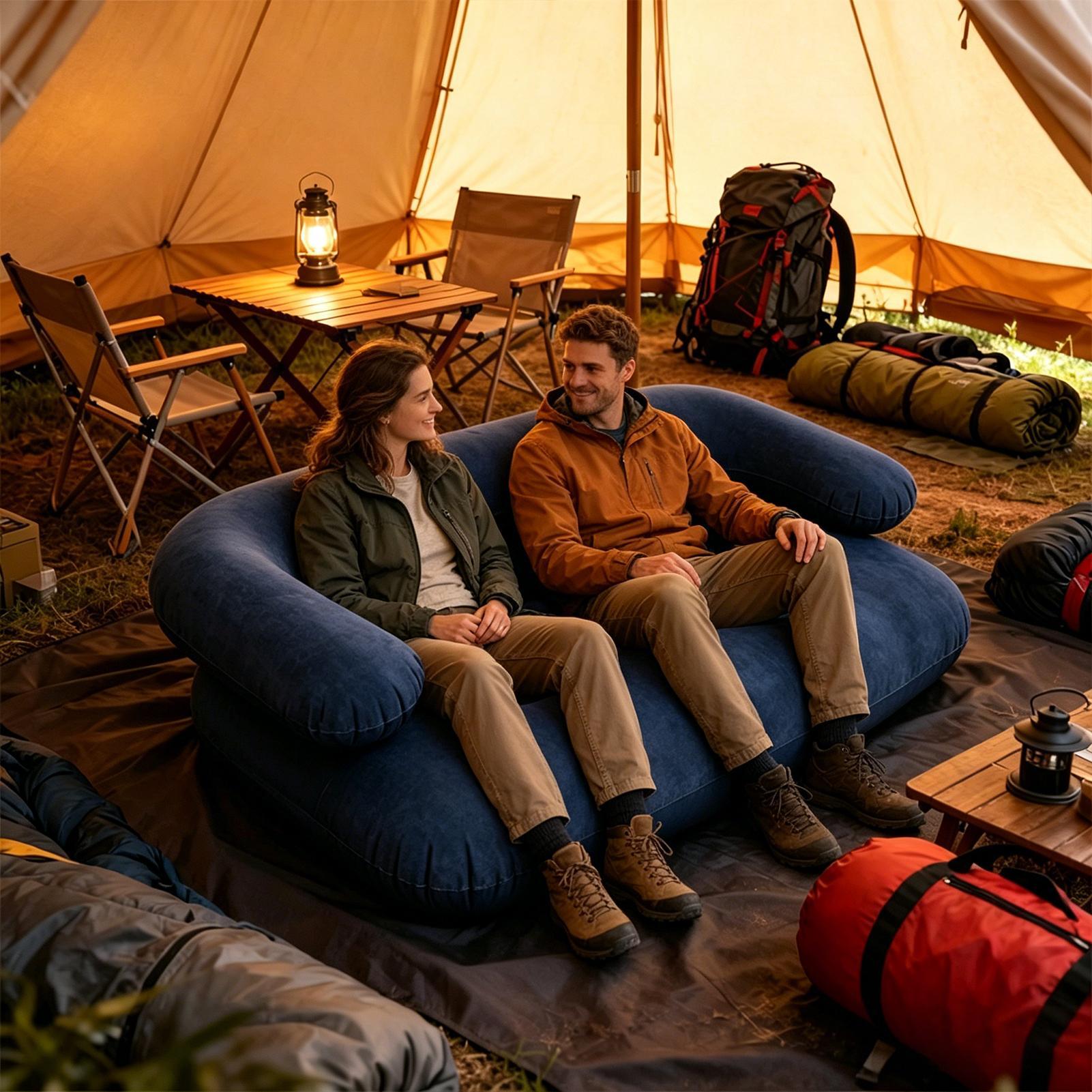 135X66X45cm Gevlokte Opblaasba - Outdoor Camping Decke recensie en prijs