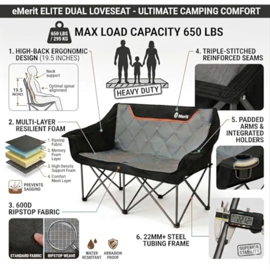 Extra grote, volledig gevoerde - Camping Quad recensie en prijs