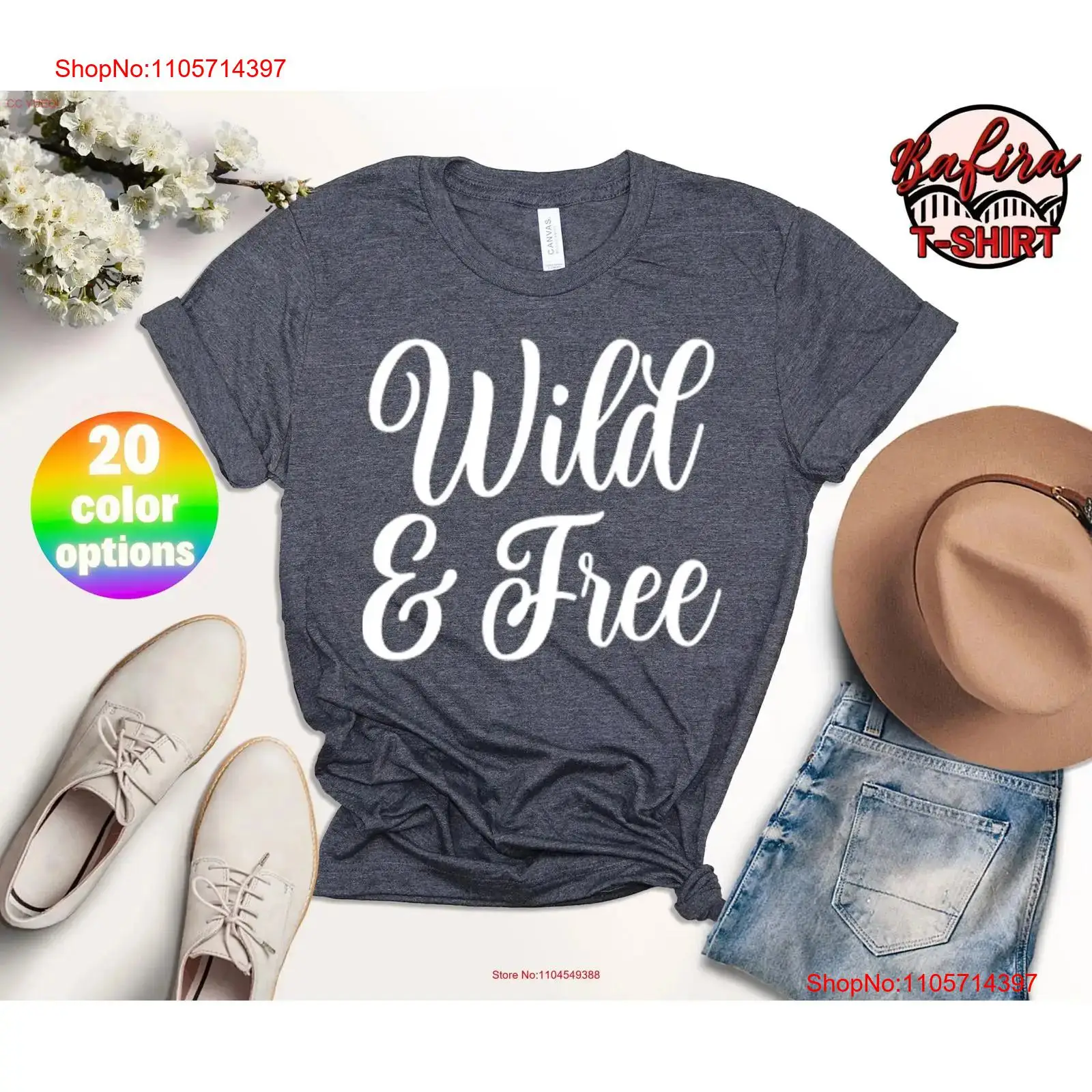 Wild And Free T-Shirt Alle Goe - Outdoor Camping Quotes recensie en prijs